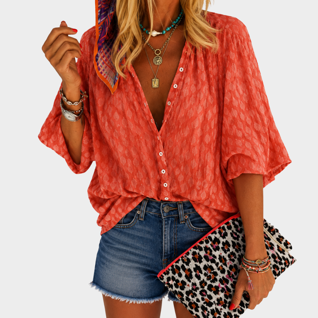 Josette | Blusa Botones Brisa Coral