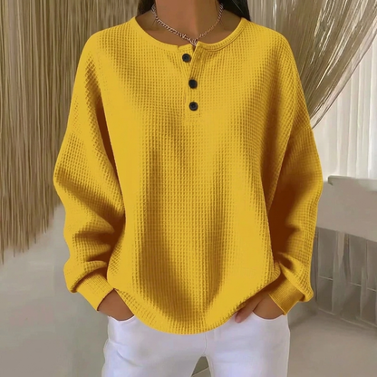 Aurelie Henley Tejido Waffle - Amarillo