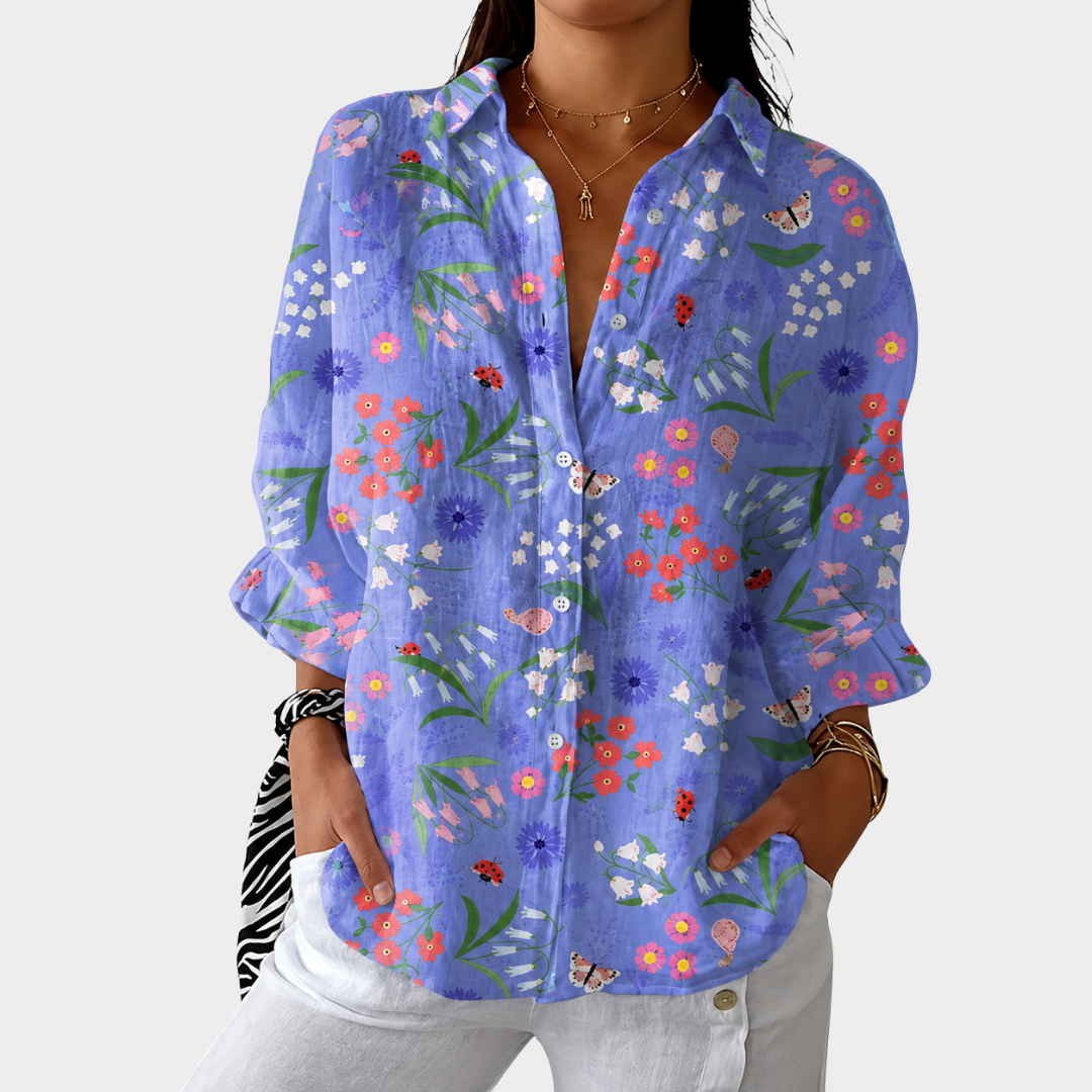 Stéphanie | Blusa Ligera y Estampada de Colores