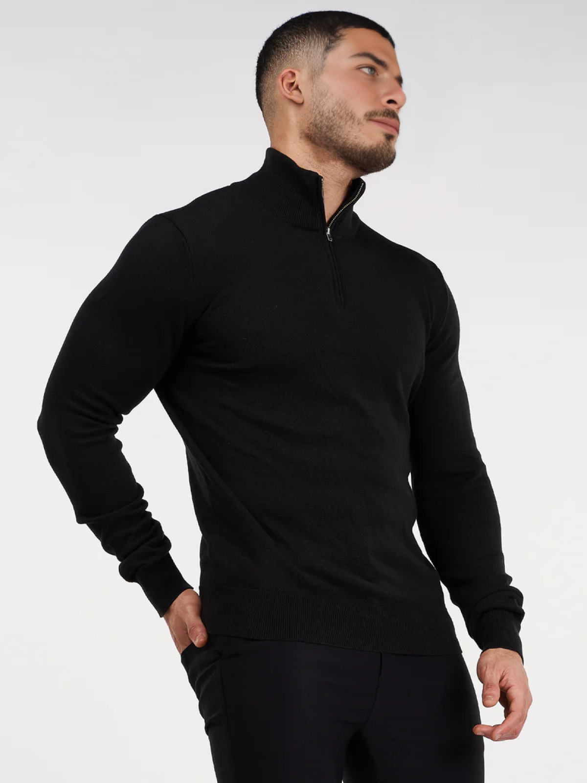 Sweater con medio cierre