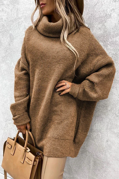 Sweater Pres largo de punto tejido