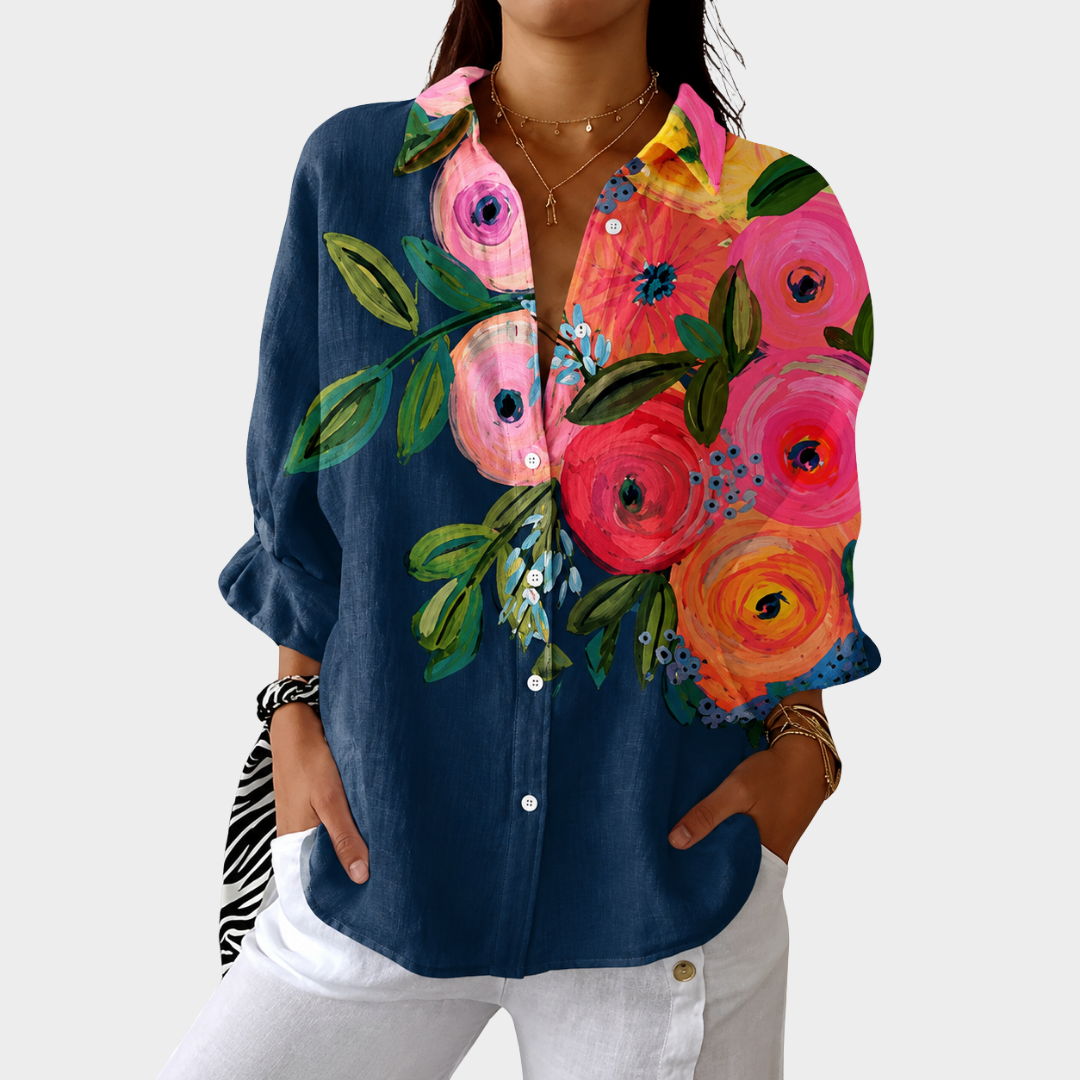 Vivienne | Blusa Ligera Estampada de Colores