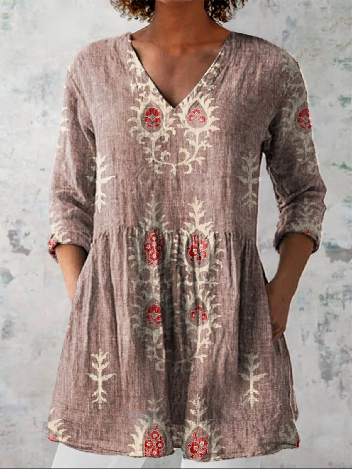 Elisa | Blusa Larga con Cuello en V