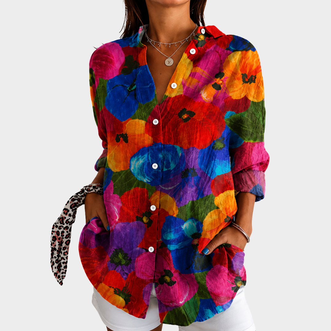 Daisy | Blusa Floral de Jardín Vibrante