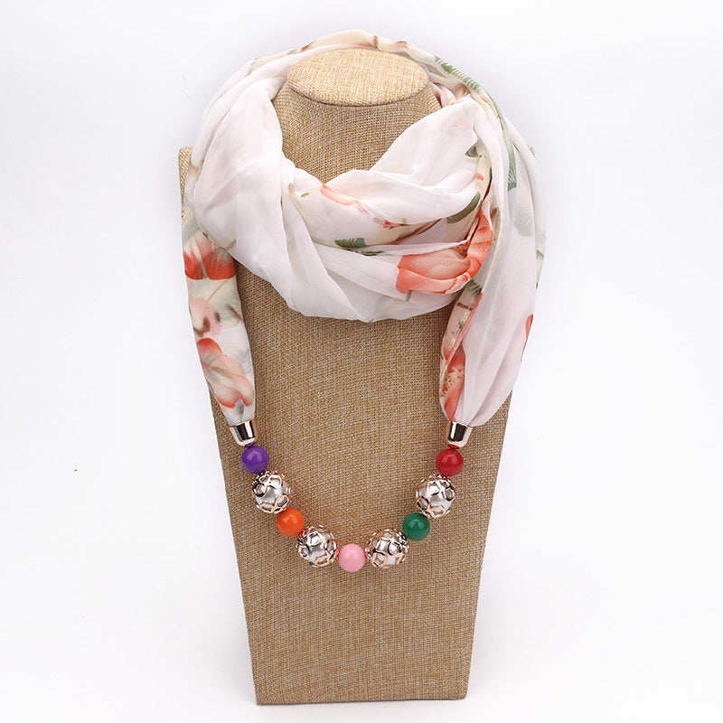 Bufanda Estampada Perlada Vintage