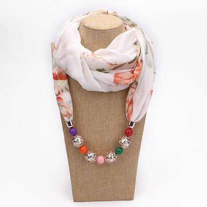 Bufanda Estampada Perlada Vintage