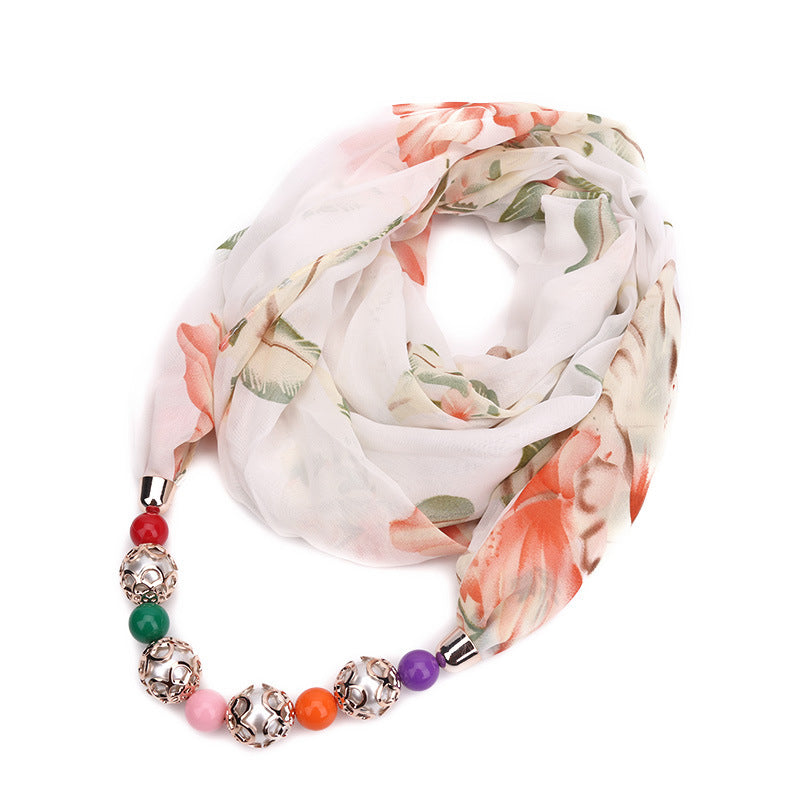Bufanda Estampada Perlada Vintage