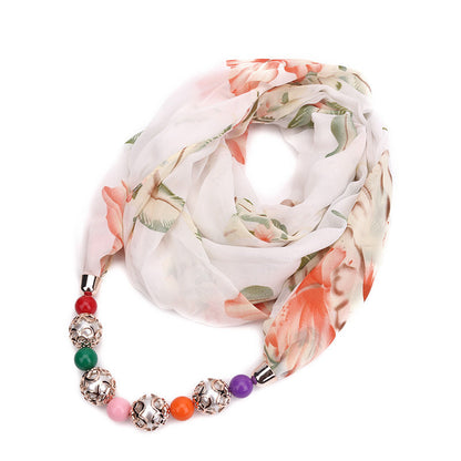 Bufanda Estampada Perlada Vintage