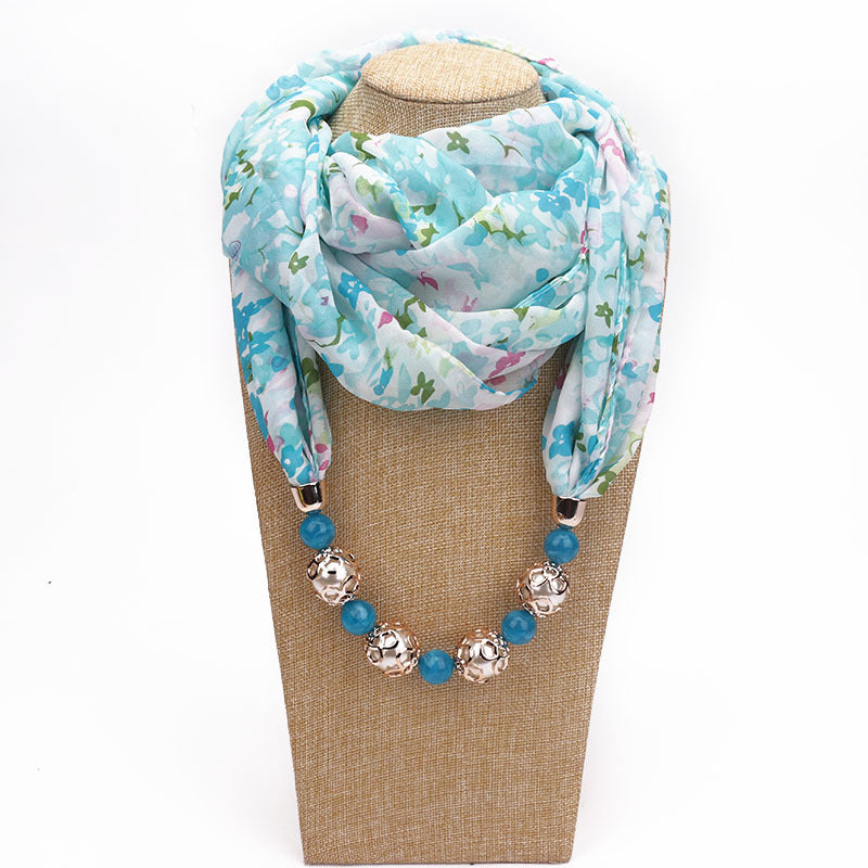 Bufanda Estampada Perlada Vintage