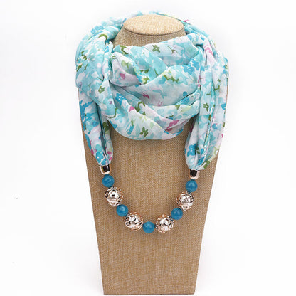 Bufanda Estampada Perlada Vintage