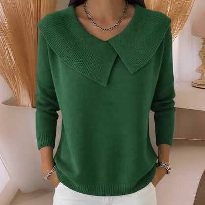 Jennifer Sweater Tejido con Cuello Suave - Verde