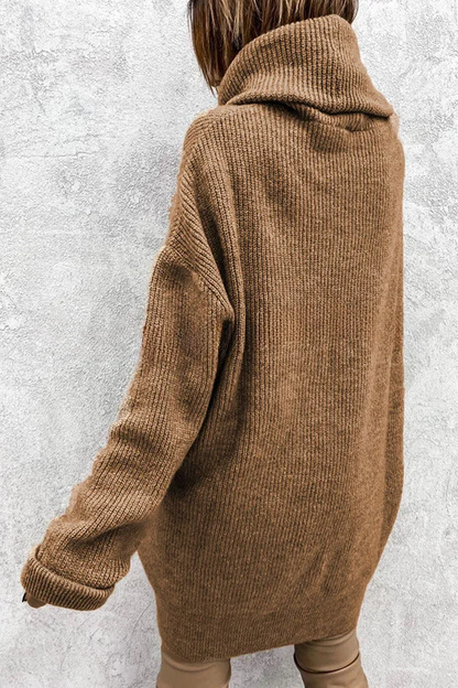 Sweater Pres largo de punto tejido