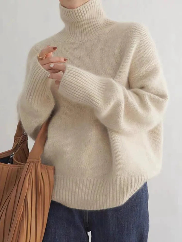Alison Sweater Tejido de Cuello Alto - detalle