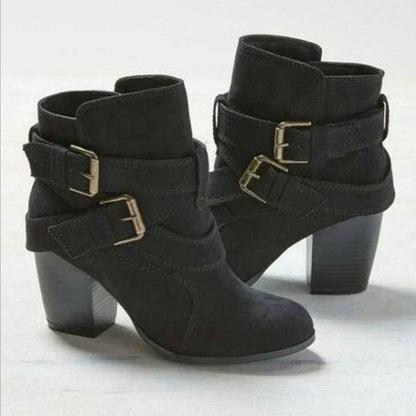 Botas France de Gamuza con Taco