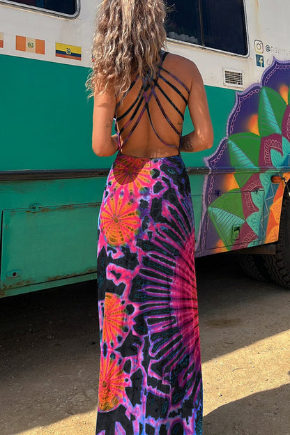 Vestido largo Efecto tie-dye Karen