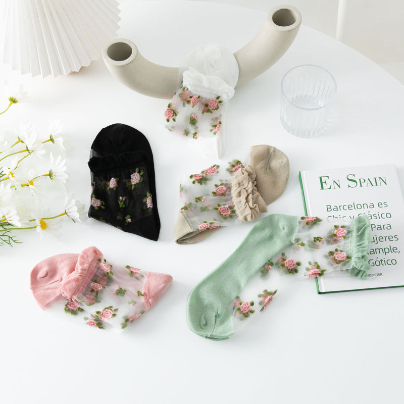 Calcetines Florales Transpirables