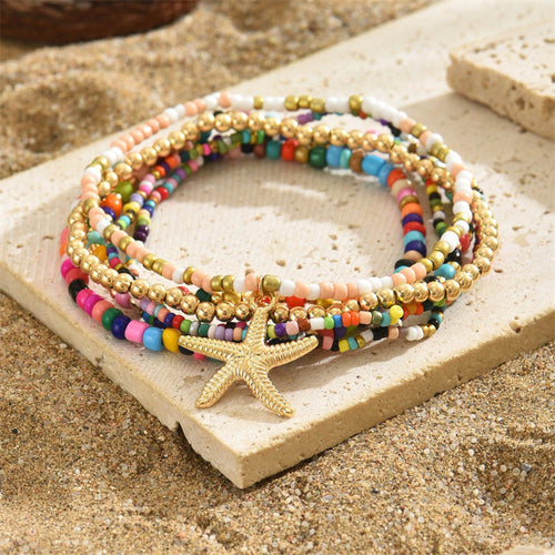 Pulsera de Perlas Coloridas Bohèmia