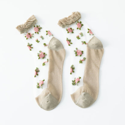 Calcetines Florales Transpirables