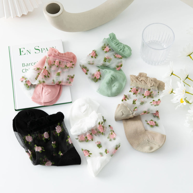 Calcetines Florales Transpirables