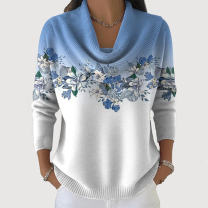Nala | Sweater con Cuello Drapeado