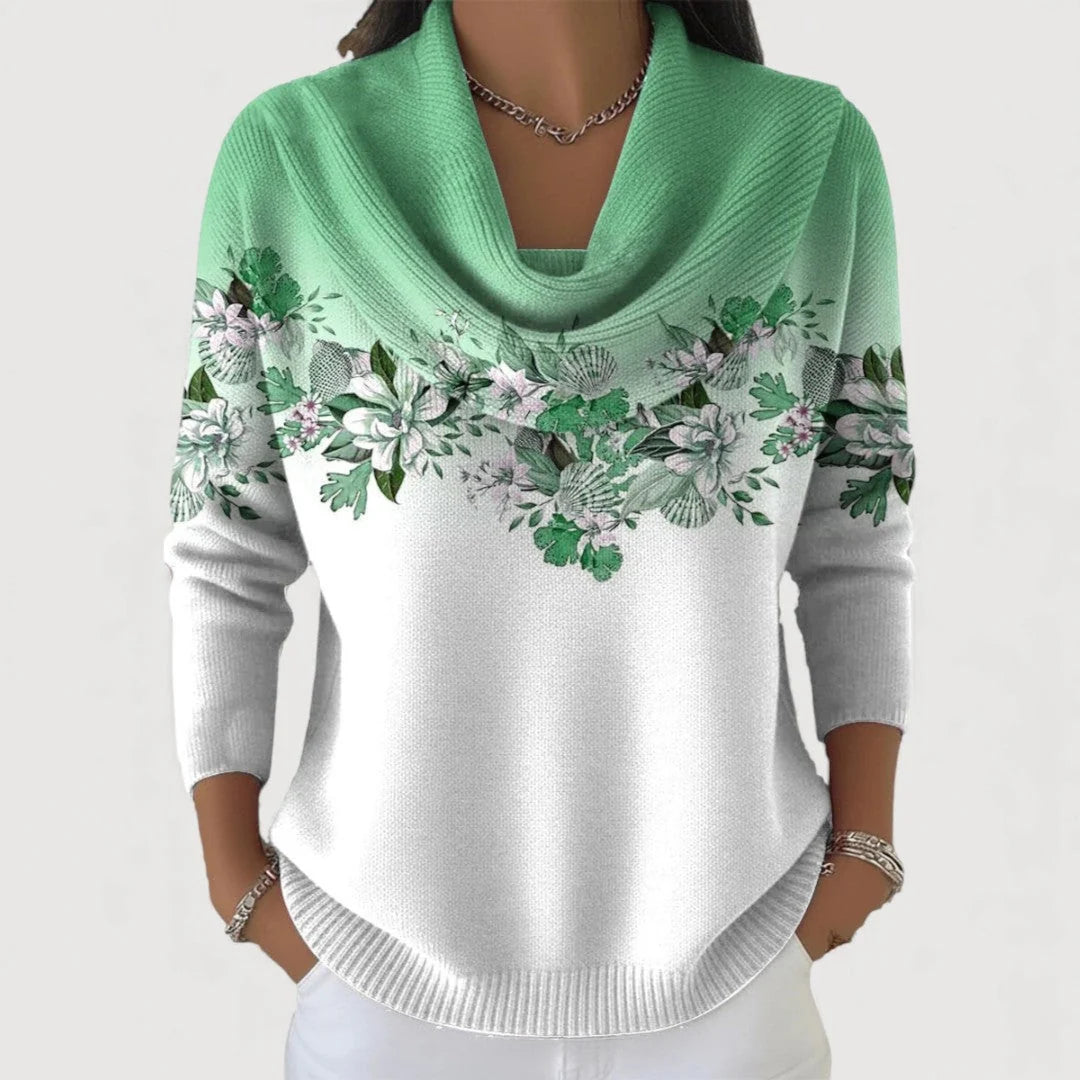 Nala | Sweater con Cuello Drapeado