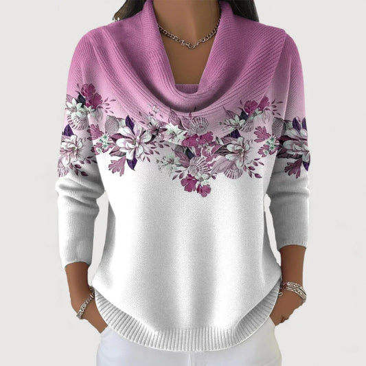 Nala | Sweater con Cuello Drapeado