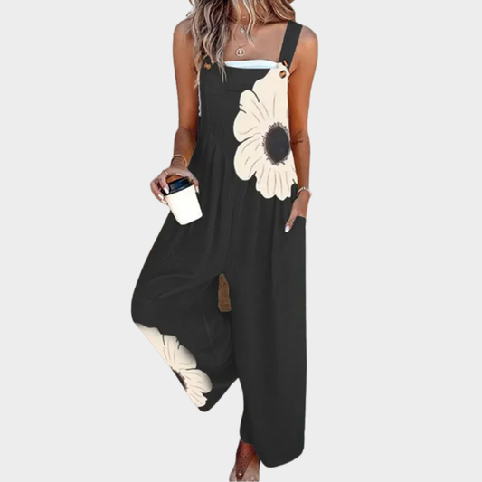 Overol Estampado Negro