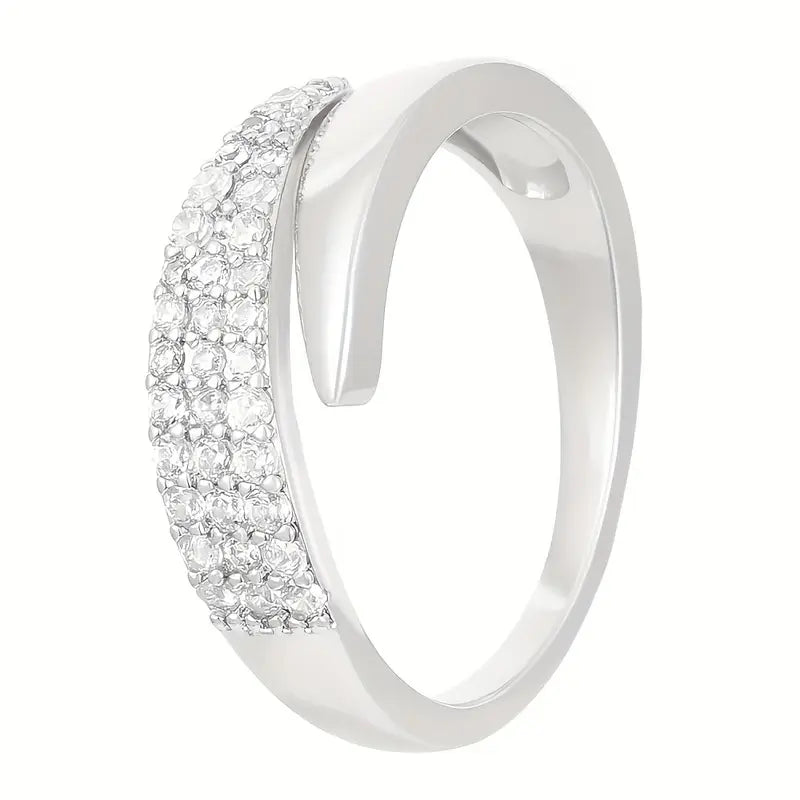 Elegante anillo con piedras brillantes (1+1 GRATIS)
