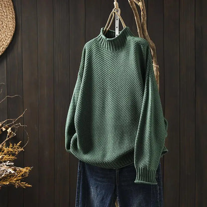 Javiera Sweater Clásico de Punto - Verde