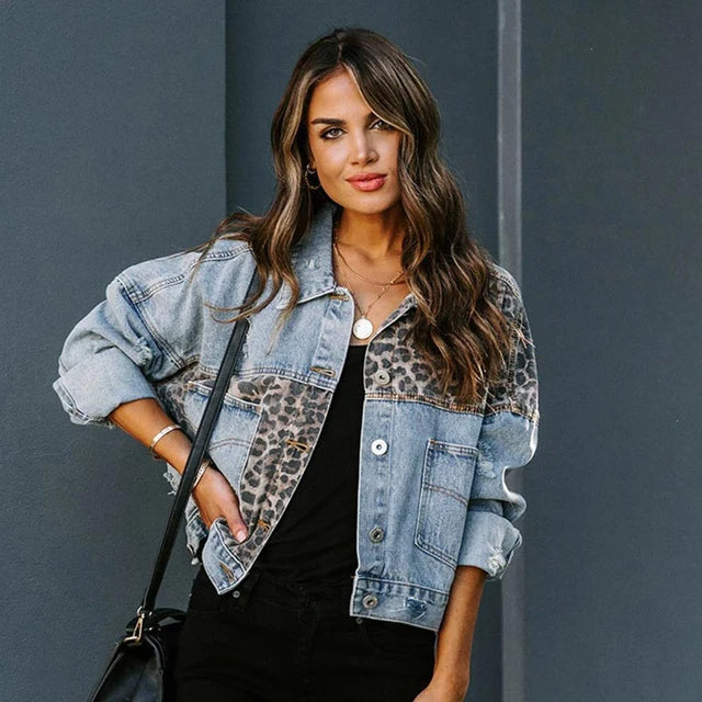 Chaqueta vaquera print