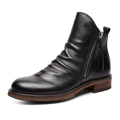 Zapato de piel caña alta
