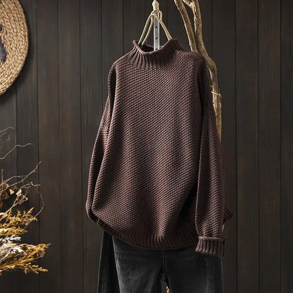 Javiera Sweater Clásico de Punto - Café