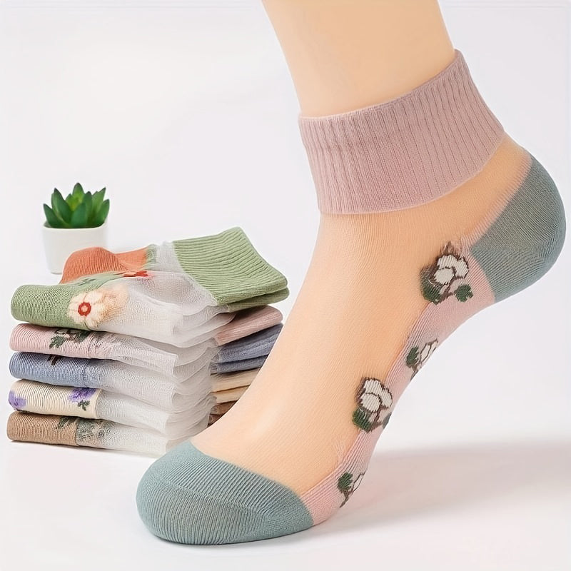 Medias Florales Transpirables
