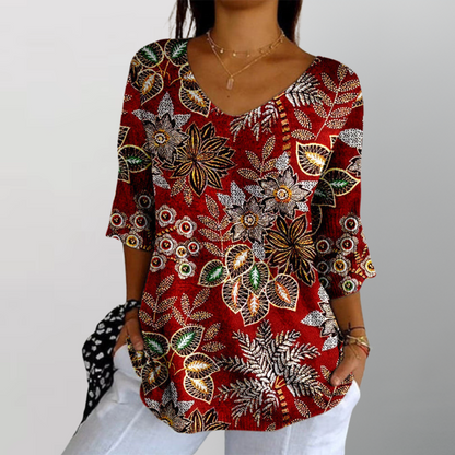 Blusa Estampada Retro Vayolet