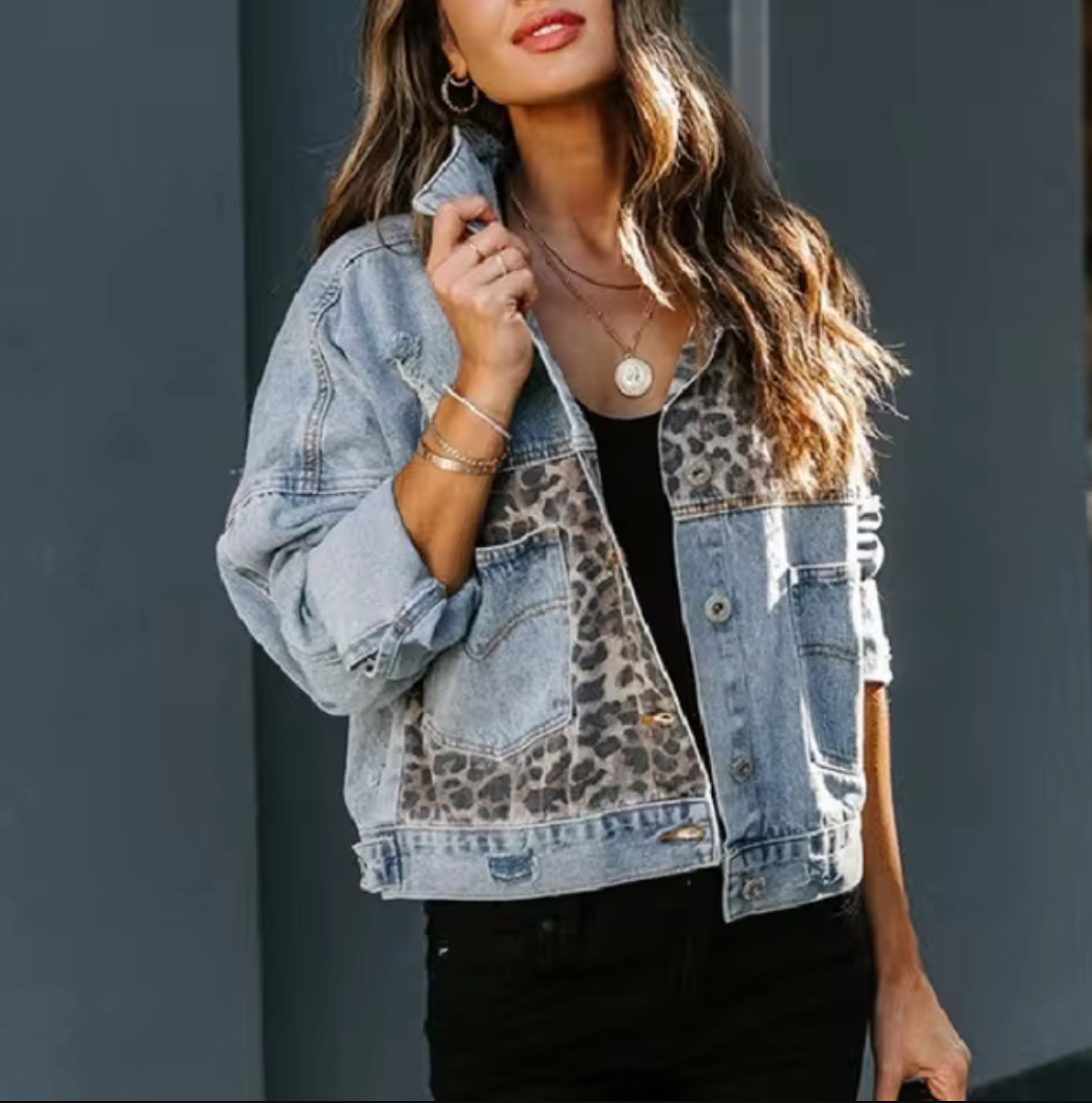 Chaqueta vaquera print