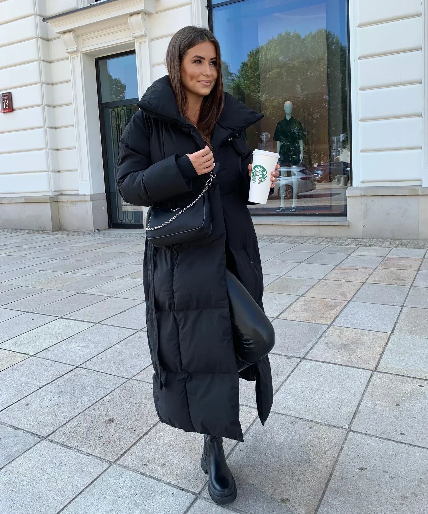 Chaqueta puffer larga