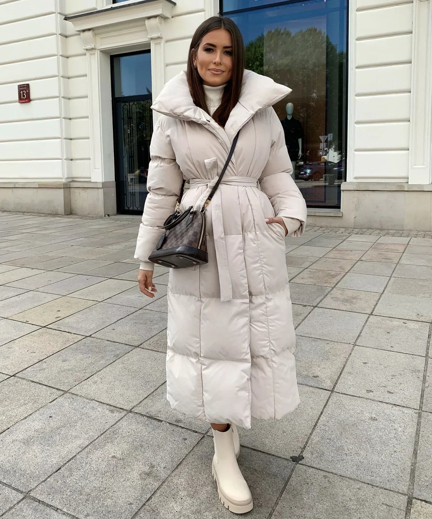 Chaqueta puffer larga