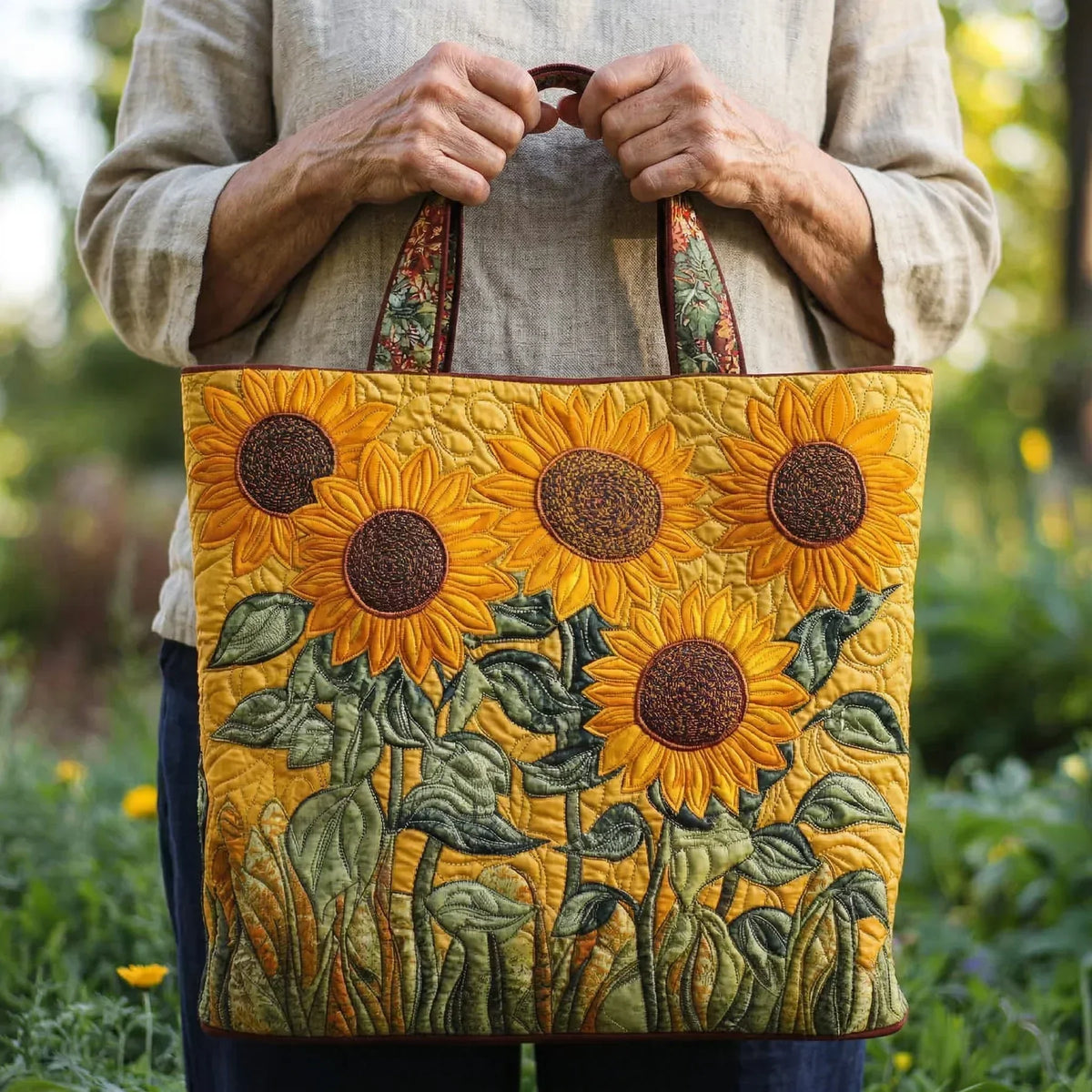 Bolso Acolchado Clásico - Girasoles