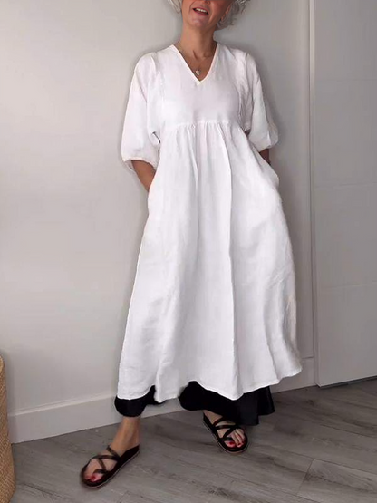 Vestido Algodon-Lino Victoria