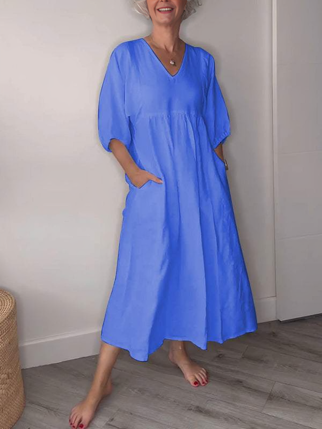 Vestido Algodon-Lino Victoria