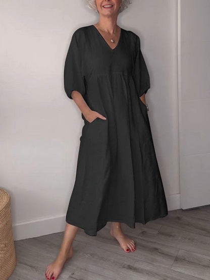Vestido Algodon-Lino Victoria