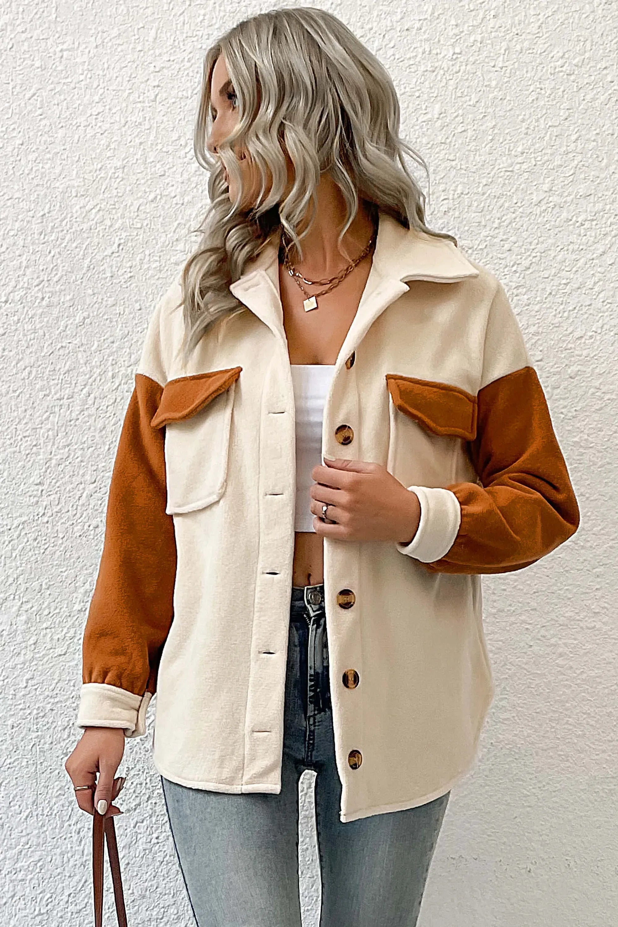 Chaqueta acogedora Down To Cuddle - Crema