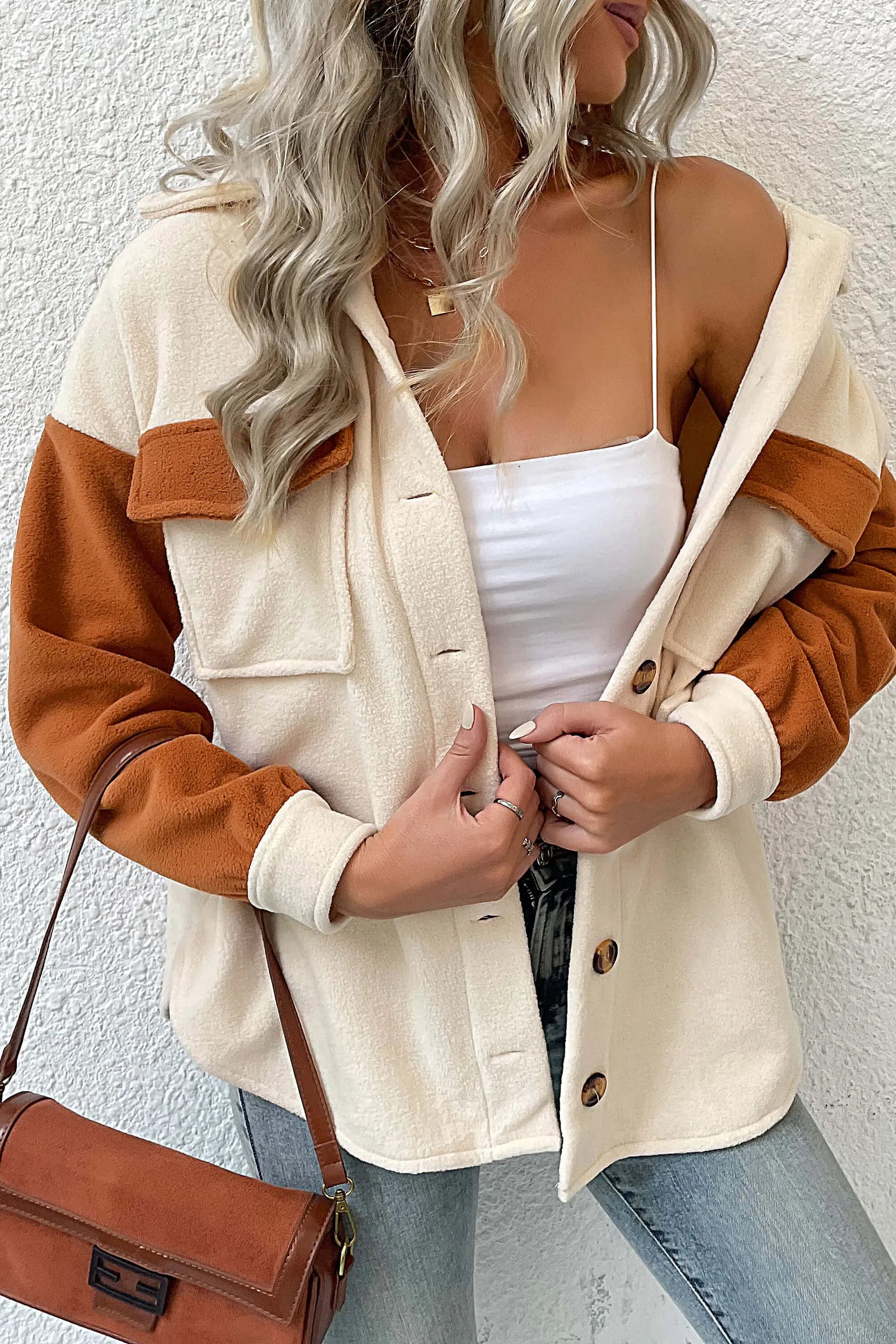 Chaqueta acogedora Down To Cuddle - Crema