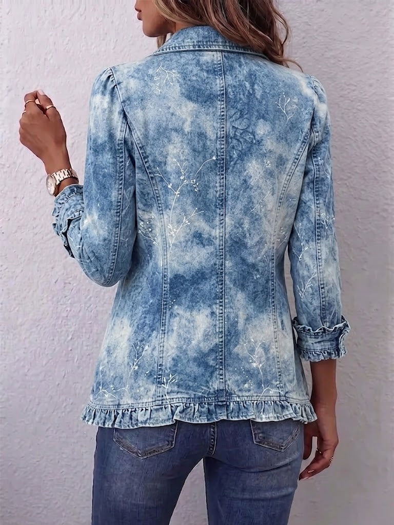 Guinevere | Chaqueta Bohemia Botánica Azul Vintage