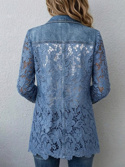 Alicia Blazer con Encaje Floral detalle