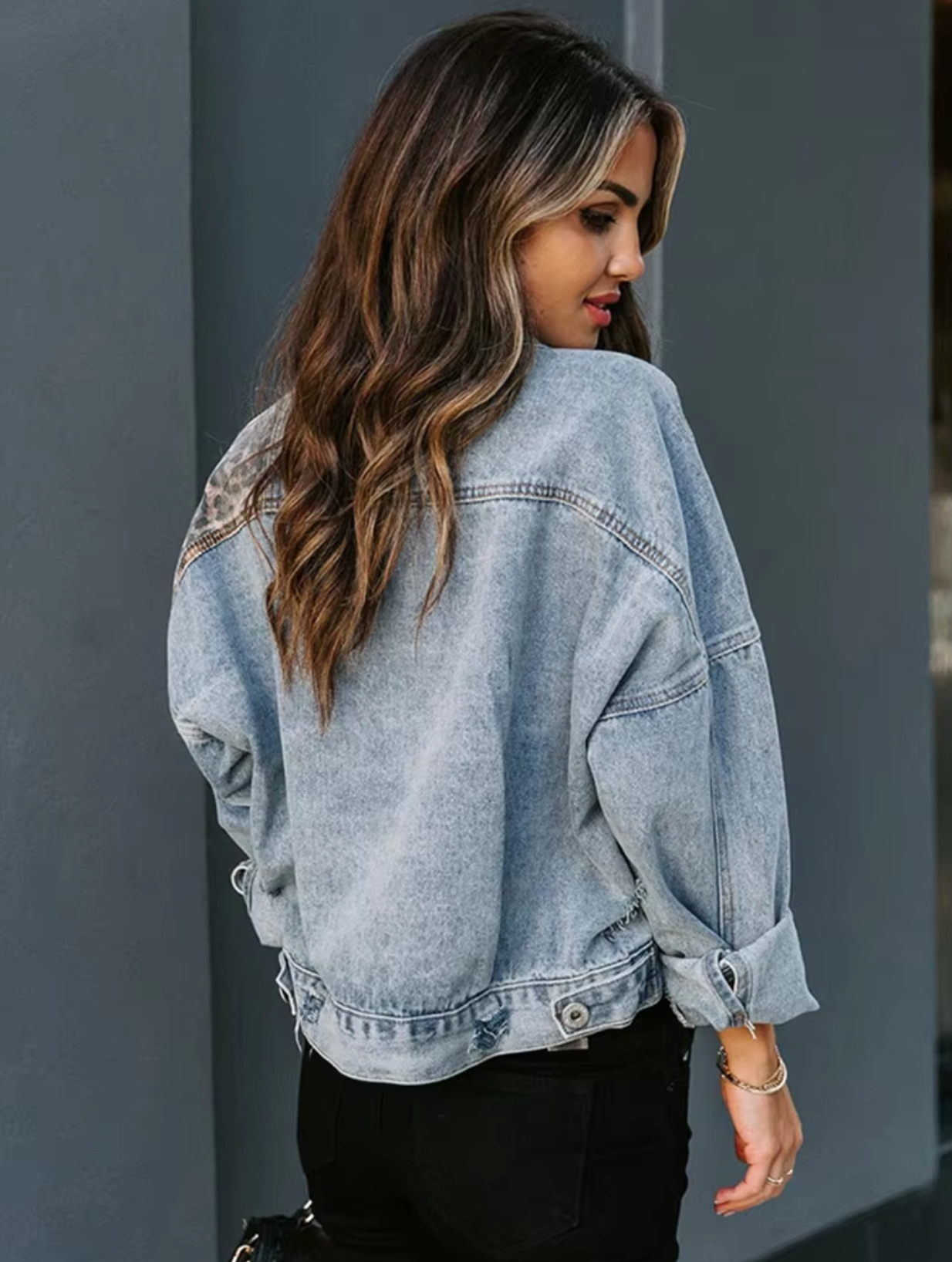 Chaqueta vaquera print