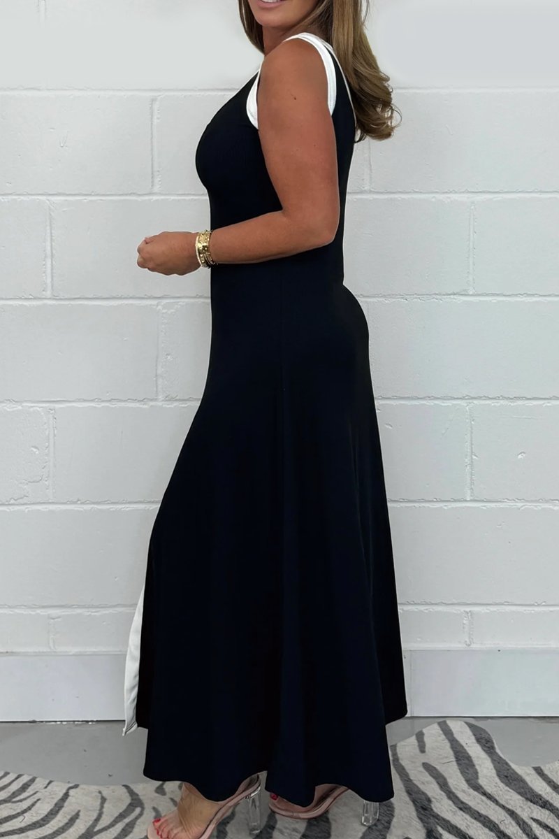 Vestido Largo con Abertura Frontal Lainy